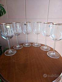 Set 6 calici da vino in cristallo modello grande
