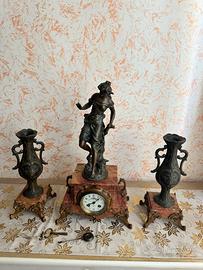 Trittico da camino antico Art Nouveau fine ‘800