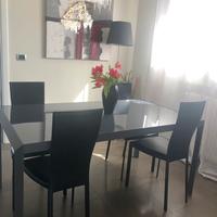 Tavolo allungabile con piano in vetro BONTEMPI