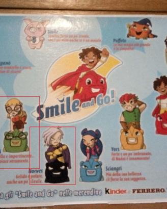 Lotto sorpresine Kinder "Smile and GO " - 10 perso