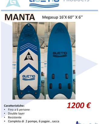 Megasup fino a 6 posti 16'X 60'' X 6''