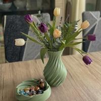 Vaso e porta caramelle set (vari colori)