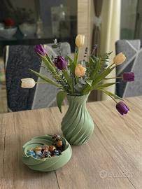 Vaso e porta caramelle set (vari colori)