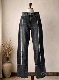 Jeans Pinko neri donna con cuciture a vista IT40