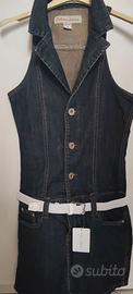 Abito smanicato in jeans