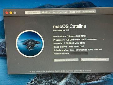 Macbook Air 13 Inch mid 2012