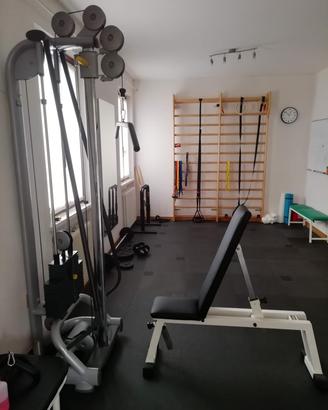 Lat machine e panca technogym 