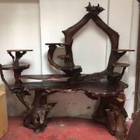 Consolle Scrivania In Legno Naturale