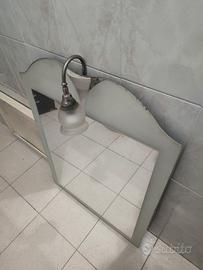 Specchiera con Lampada snodabile