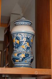 Vaso da farmacia decorativo italiano in ceramica
