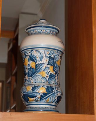 Vaso da farmacia decorativo italiano in ceramica