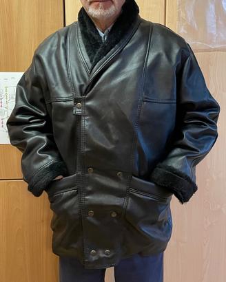 Cappotto in pelle T. Shealing Sportswear MadeItaly