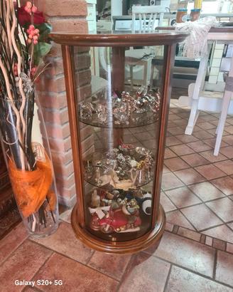Vetrina circolare in legno
