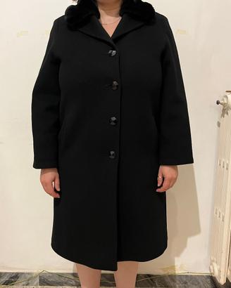 Cappotto lana nero Lanerossi t. 42 donna