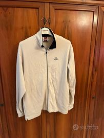Felpa Zip Kappa Vintage Taglia L 100% Cotone
