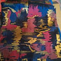 Taglio di seta thailandese - Vinaccia e oro