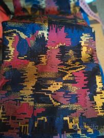 Taglio di seta thailandese - Vinaccia e oro