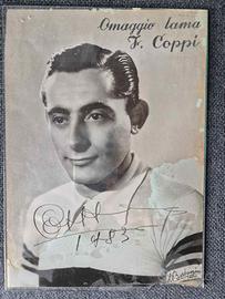 FOTOGRAFIA VINTAGE DI FAUSTO COPPI SOTTO VETRO