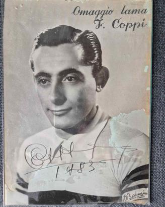 FOTOGRAFIA VINTAGE DI FAUSTO COPPI SOTTO VETRO