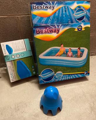 Bestway 54009-4 piscina gonfiabile + telo + ufo