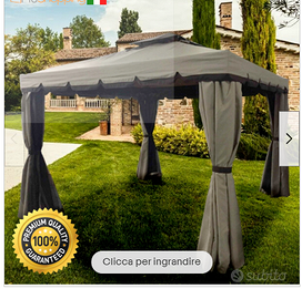 gazebo mt 3x4 solo struttura  più teli laterali