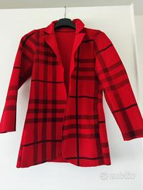 Giacca-Cappotto a quadri rossi