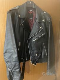 Giubbotto chiodo in vera pelle