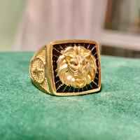 Anello faccia Leone in oro