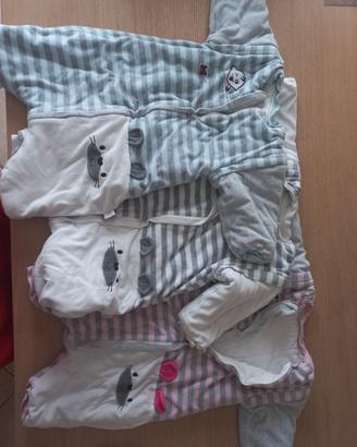 pigiami imbottiti  invernali  per bambini  dai 2/4