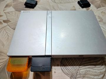 PlayStation 2 PS2 Slim Silver +  2 DualShock