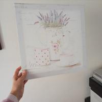 Quadretto romantico poster su tela 38x38 cm