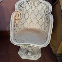 Sedia in cemento da esterni