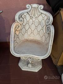 Sedia in cemento da esterni