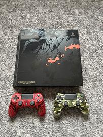 PS4 Monster Hunter World Edition con 2 controller
