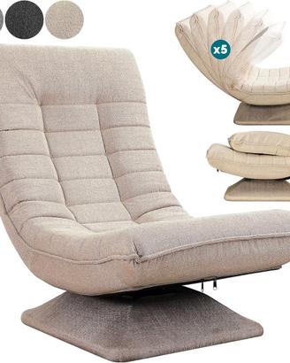 CASARIA® Poltrona Relax da Lettura con Schienale