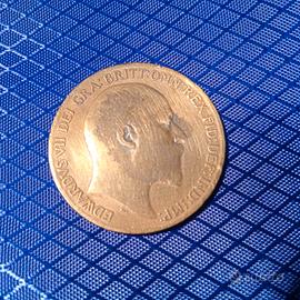 One penny del 1909 Edoardo VII.