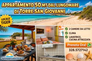 DISPONIBILE DA OGGI 50mt MARE A TORRE SAN GIOVANNI
