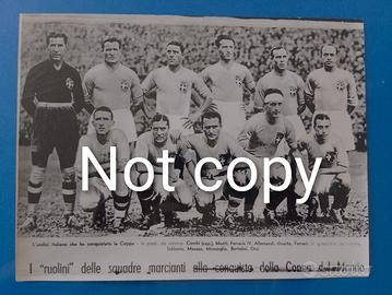 Fotografia formazione Calcio Italia Mondiali 1934