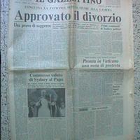 Divorzio giornali d'epoca