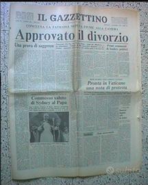 Divorzio giornali d'epoca
