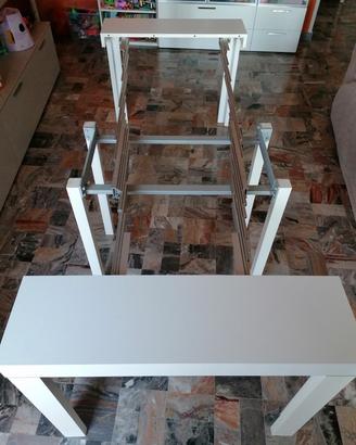 tavolo consolle allungabile 90x50/360 - bianco