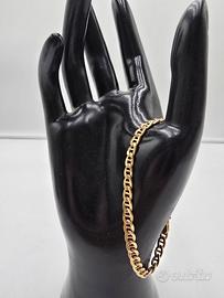 Bracciale a Catena Traversino in Oro Giallo