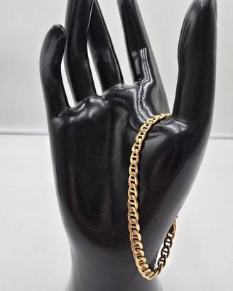 Bracciale a Catena Traversino in Oro Giallo