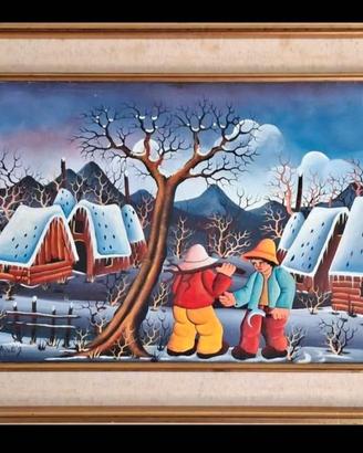 Quadro naif di Jasminka Stipetic
