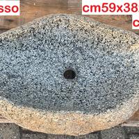 Lavabo lavandino da appoggio in pietra sasso