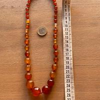 Collana in agata/corniola naturale, 56 cm, 87 g