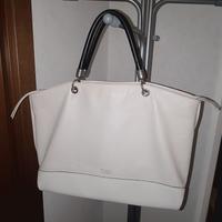 Borsa bianco sporco marca Nicoli. Vera pelle
