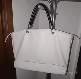 Borsa bianco sporco marca Nicoli. Vera pelle