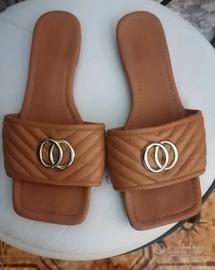 Sandali bassi marroni donna n. 39