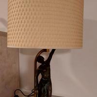 Lampada Liberty Vintage in Lega di Bronzo Firmata 